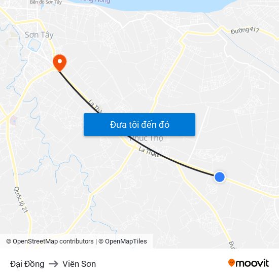 Đại Đồng to Viên Sơn map