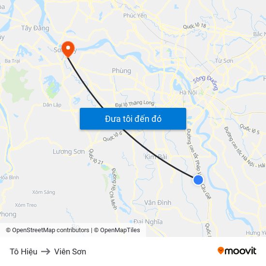 Tô Hiệu to Viên Sơn map