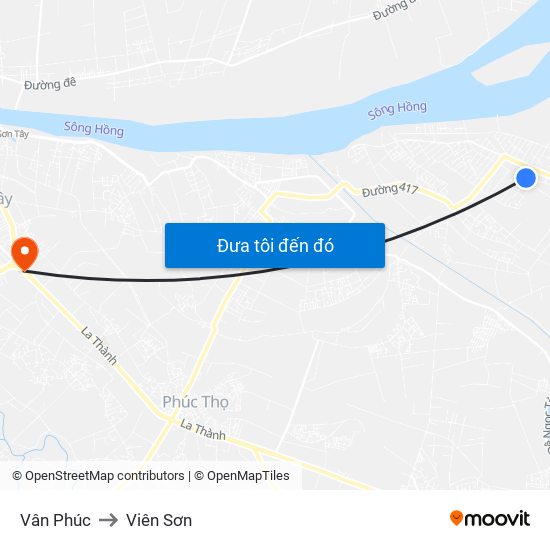 Vân Phúc to Viên Sơn map