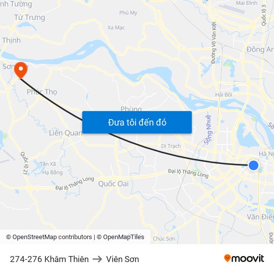 274-276 Khâm Thiên to Viên Sơn map