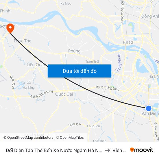 Đối Diện Tập Thể Bến Xe Nước Ngầm Hà Nội - Ngọc Hồi to Viên Sơn map