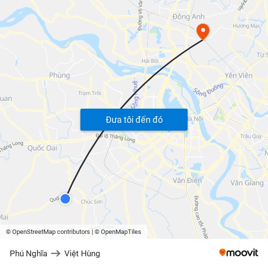 Phú Nghĩa to Việt Hùng map
