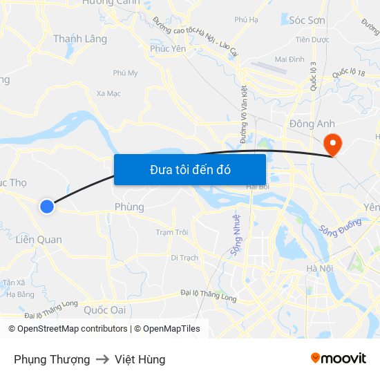 Phụng Thượng to Việt Hùng map