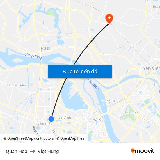 Quan Hoa to Việt Hùng map