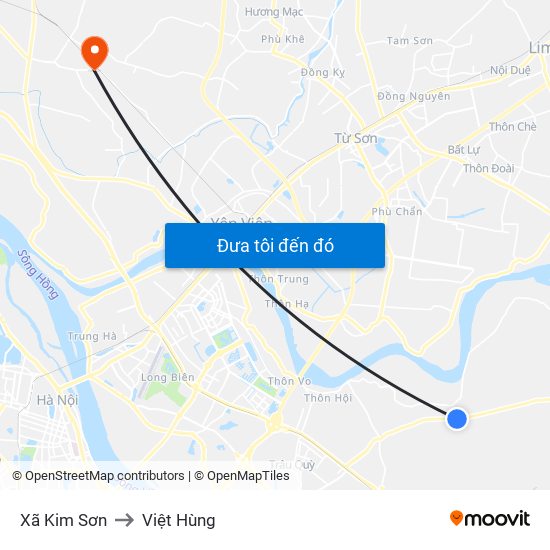 Xã Kim Sơn to Việt Hùng map