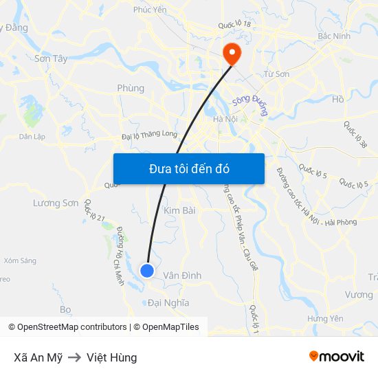 Xã An Mỹ to Việt Hùng map