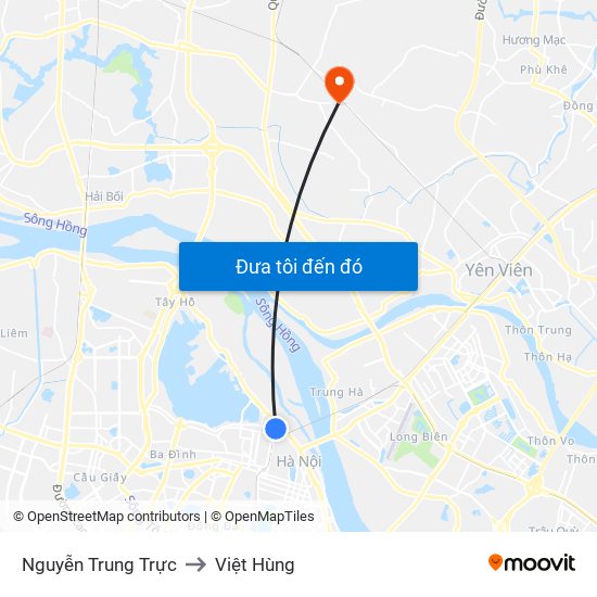 Nguyễn Trung Trực to Việt Hùng map