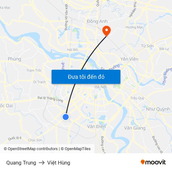 Quang Trung to Việt Hùng map
