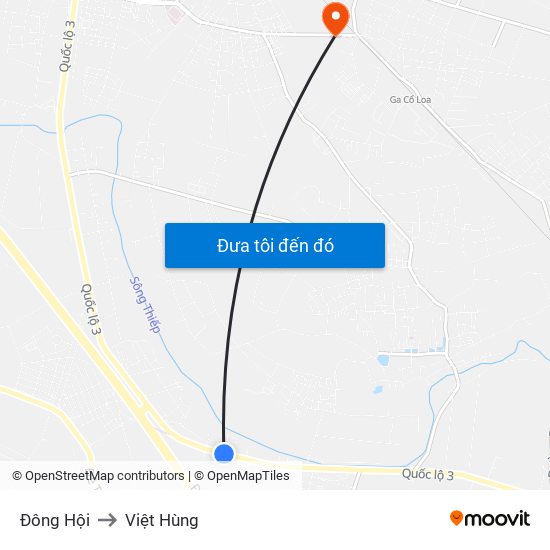 Đông Hội to Việt Hùng map