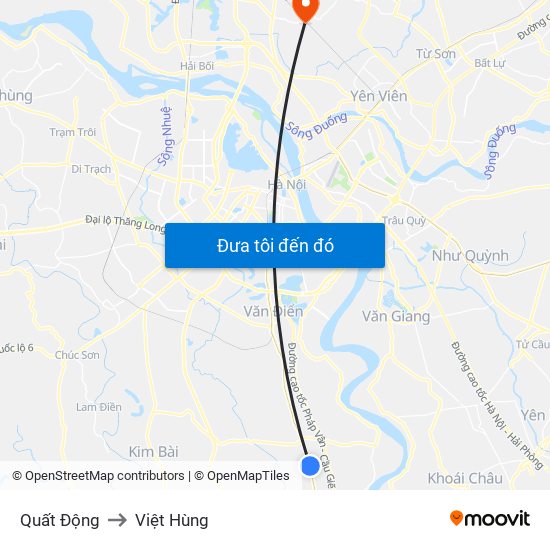 Quất Động to Việt Hùng map