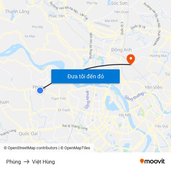 Phùng to Việt Hùng map