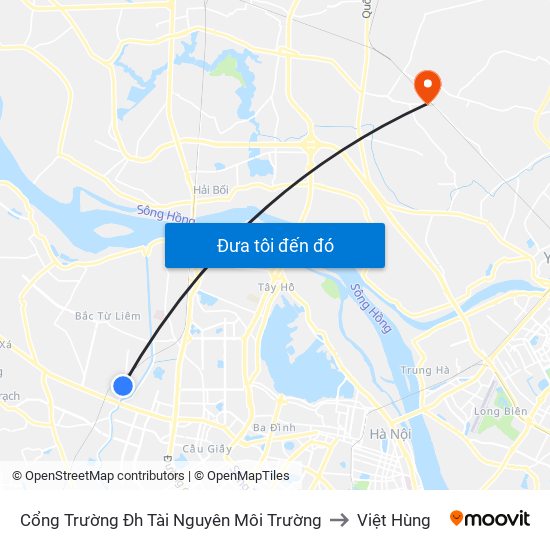 Cổng Trường Đh Tài Nguyên Môi Trường to Việt Hùng map