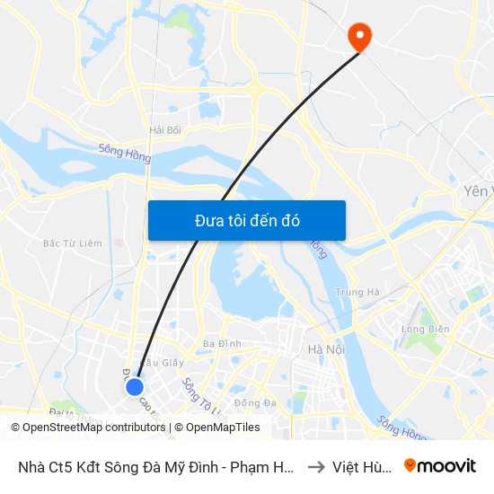 Nhà Ct5 Kđt Sông Đà Mỹ Đình - Phạm Hùng to Việt Hùng map