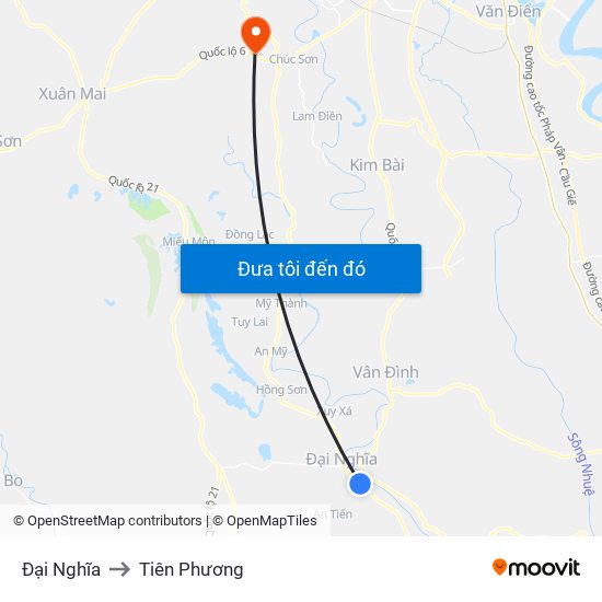 Đại Nghĩa to Tiên Phương map