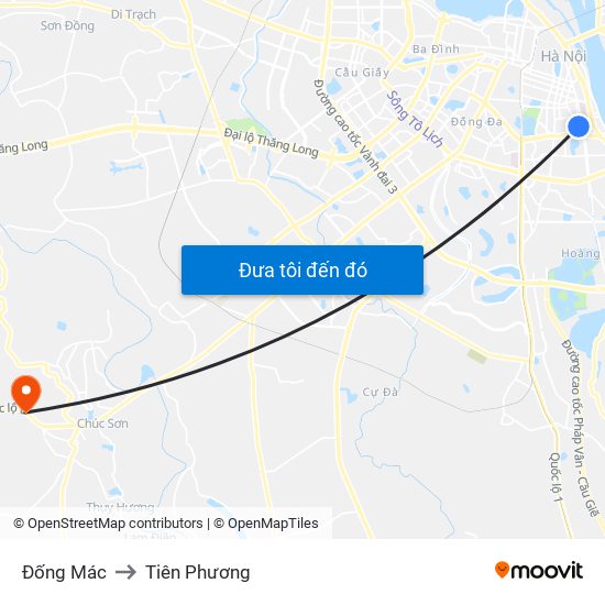 Đống Mác to Tiên Phương map