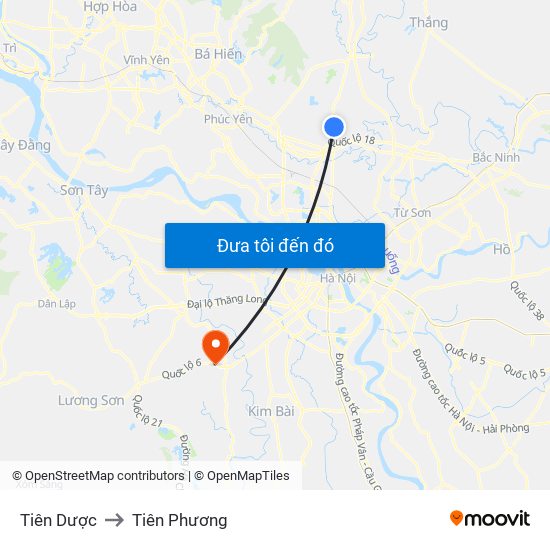 Tiên Dược to Tiên Phương map