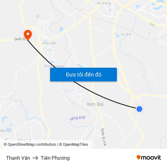 Thanh Văn to Tiên Phương map