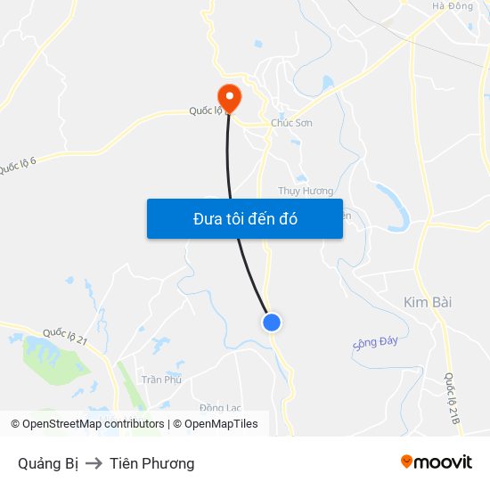 Quảng Bị to Tiên Phương map