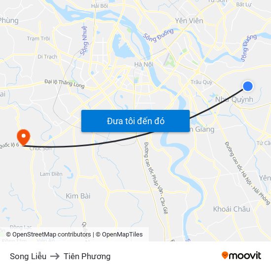 Song Liễu to Tiên Phương map