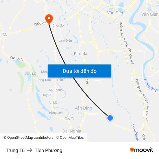 Trung Tú to Tiên Phương map