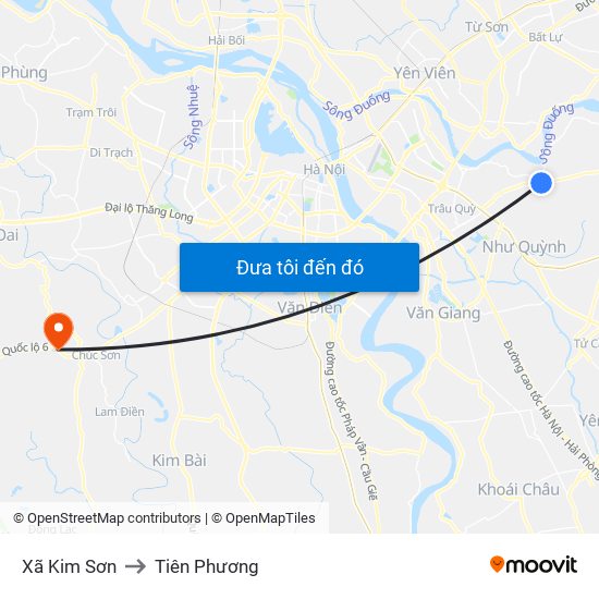 Xã Kim Sơn to Tiên Phương map
