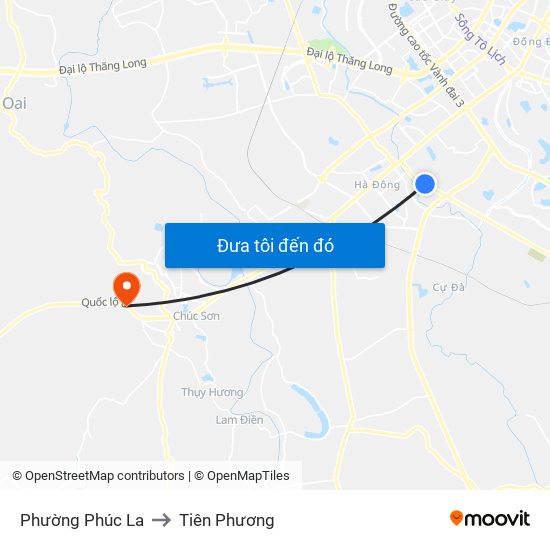 Phường Phúc La to Tiên Phương map