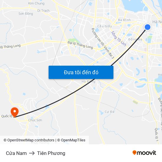 Cửa Nam to Tiên Phương map