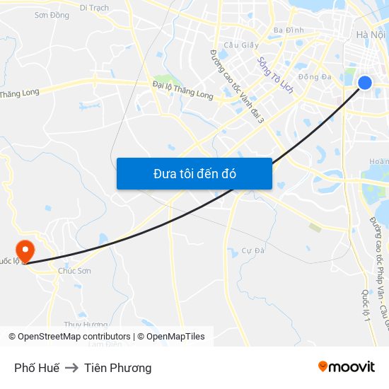Phố Huế to Tiên Phương map