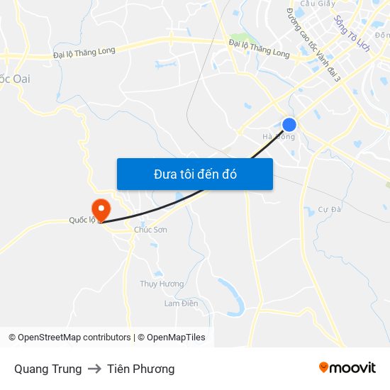 Quang Trung to Tiên Phương map