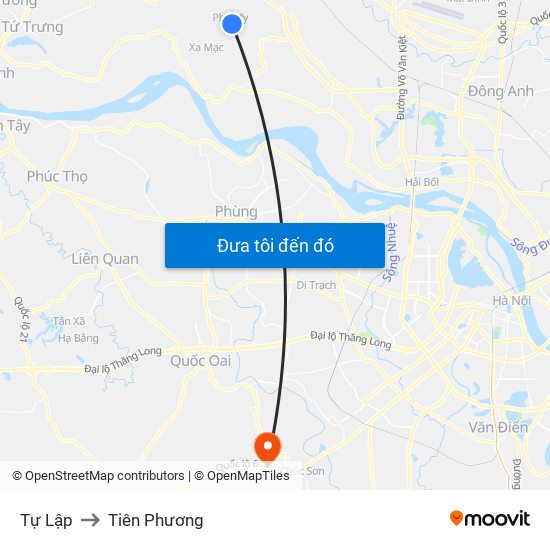 Tự Lập to Tiên Phương map