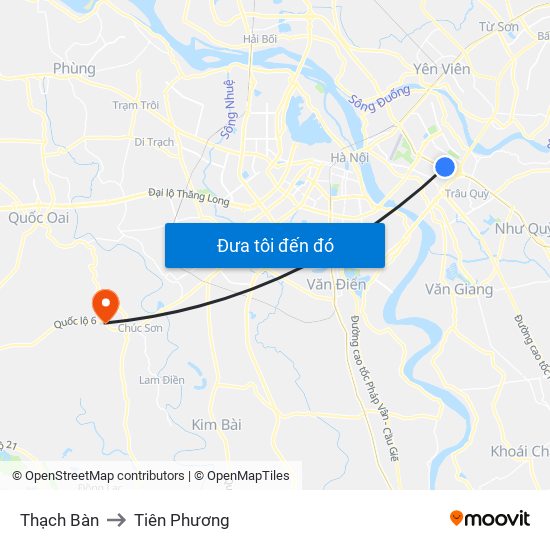 Thạch Bàn to Tiên Phương map