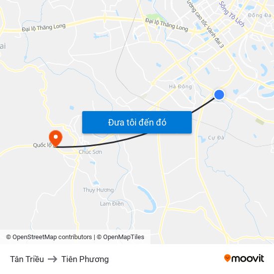 Tân Triều to Tiên Phương map