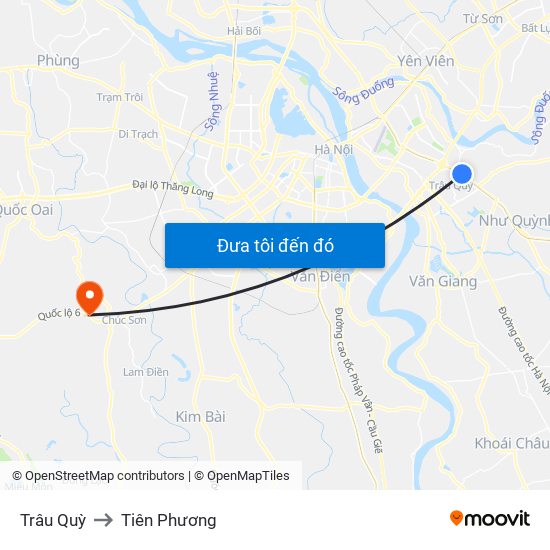 Trâu Quỳ to Tiên Phương map