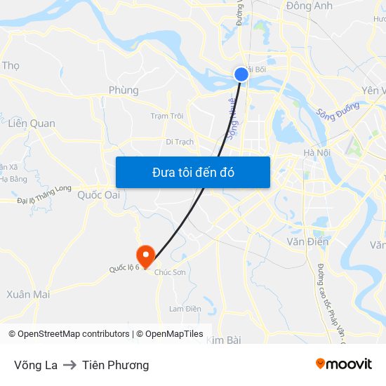 Võng La to Tiên Phương map