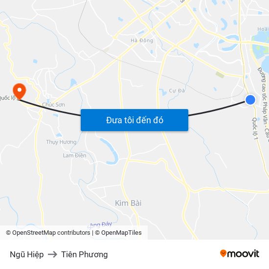 Ngũ Hiệp to Tiên Phương map