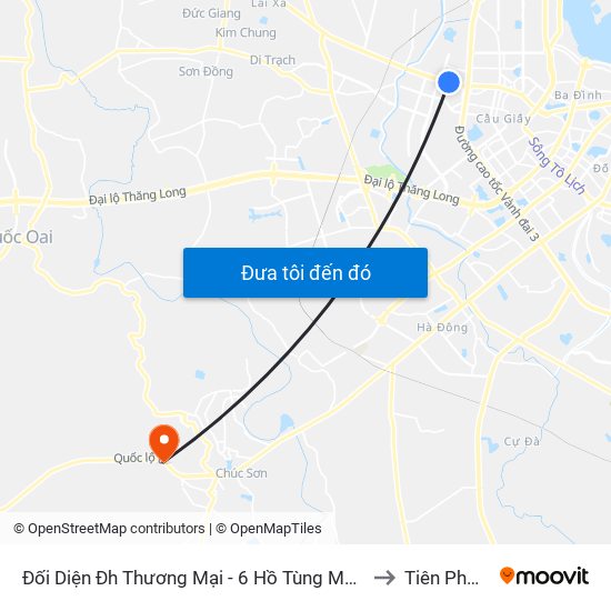 Đối Diện Đh Thương Mại - 6 Hồ Tùng Mậu (Cột Sau) to Tiên Phương map