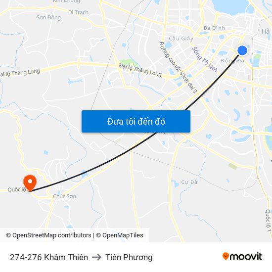 274-276 Khâm Thiên to Tiên Phương map
