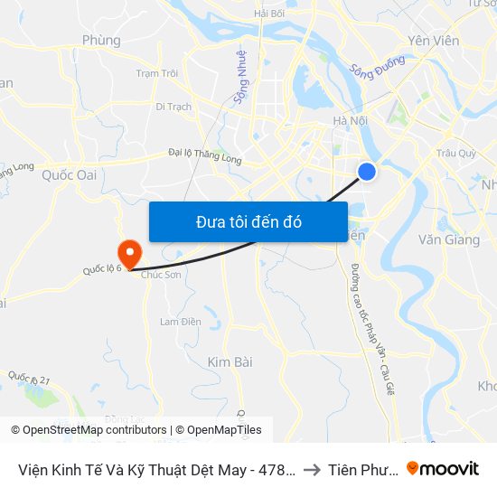 Viện Kinh Tế Và Kỹ Thuật Dệt May - 478 Minh Khai to Tiên Phương map