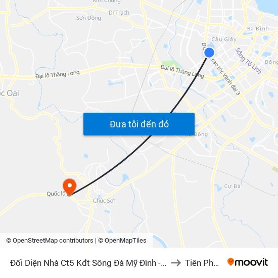 Đối Diện Nhà Ct5 Kđt Sông Đà Mỹ Đình - Phạm Hùng to Tiên Phương map