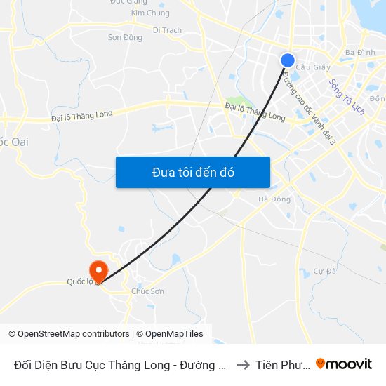 Đối Diện Bưu Cục Thăng Long - Đường Phạm Hùng to Tiên Phương map