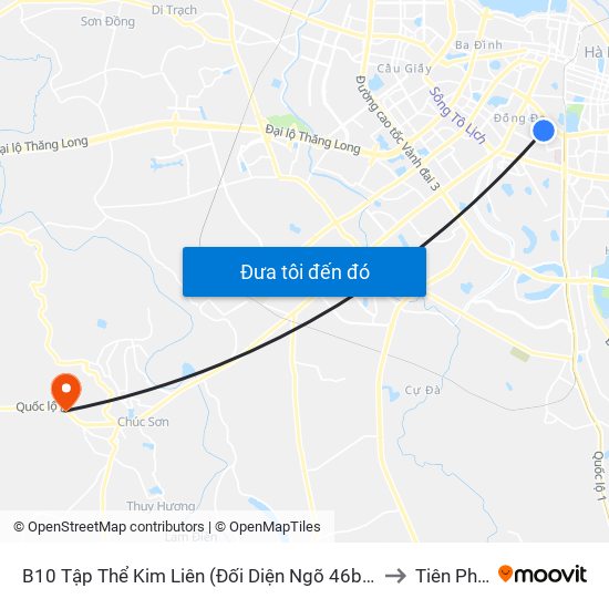 B10 Tập Thể Kim Liên (Đối Diện Ngõ 46b Phạm Ngọc Thạch) to Tiên Phương map