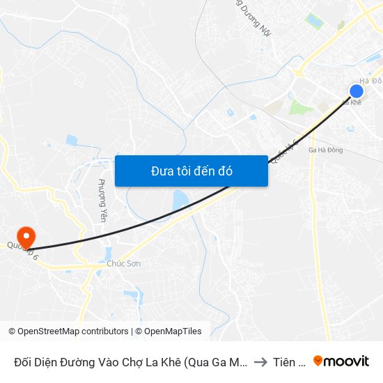Đối Diện Đường Vào Chợ La Khê (Qua Ga Metro La Khê) - 405 Quang Trung (Hà Đông) to Tiên Phương map