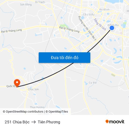 251 Chùa Bộc to Tiên Phương map