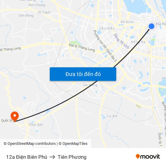 12a Điện Biên Phủ to Tiên Phương map