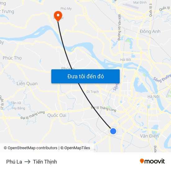 Phú La to Tiến Thịnh map