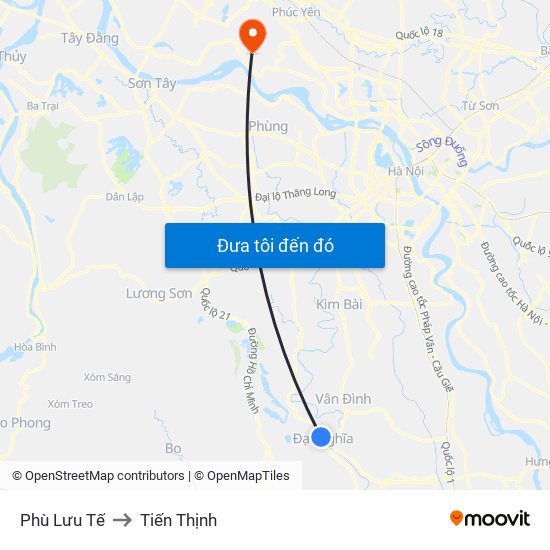 Phù Lưu Tế to Tiến Thịnh map