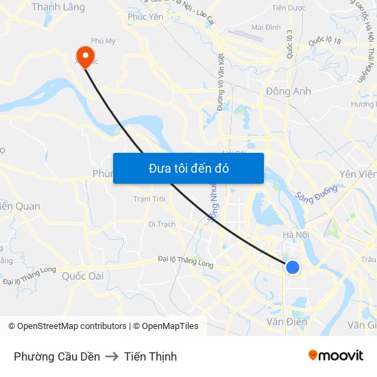 Phường Cầu Dền to Tiến Thịnh map