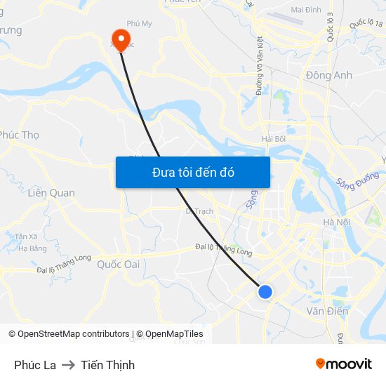 Phúc La to Tiến Thịnh map