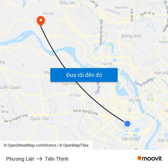 Phương Liệt to Tiến Thịnh map