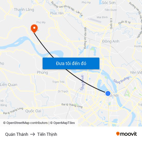 Quán Thánh to Tiến Thịnh map